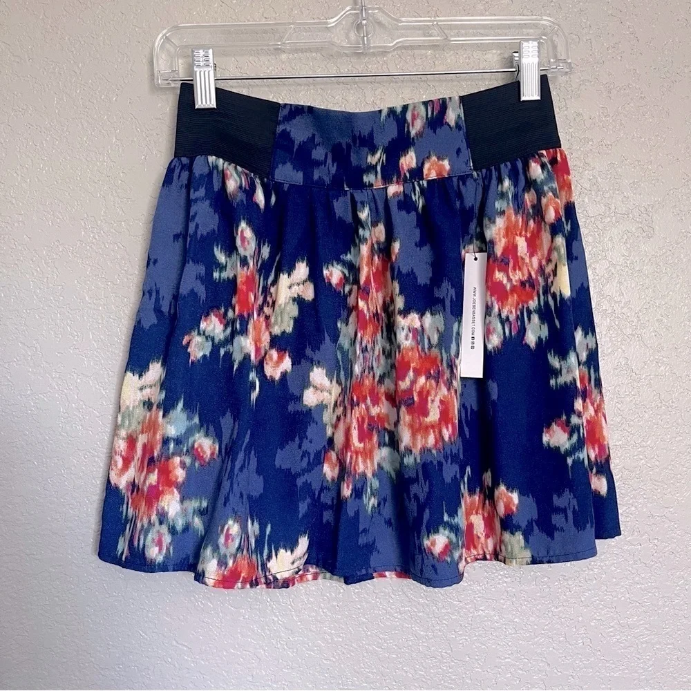 Joe Benbasset Mini Skirt Women’s Blue Foral Size Small
